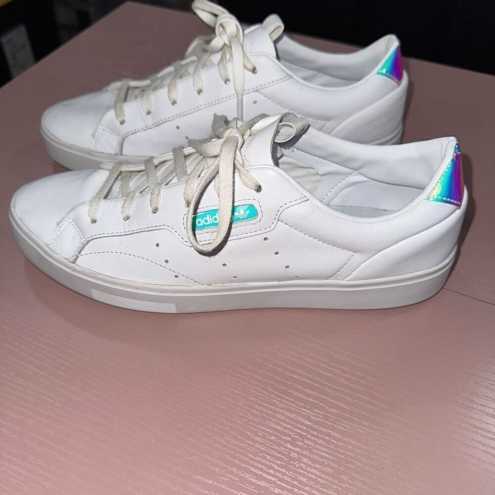 Adidas Sleek Sneakers Leather Cloud White/ Crystal White